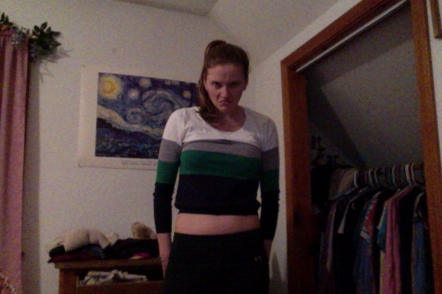 This tiny piece of shit sweater is a medium from the GAP. 